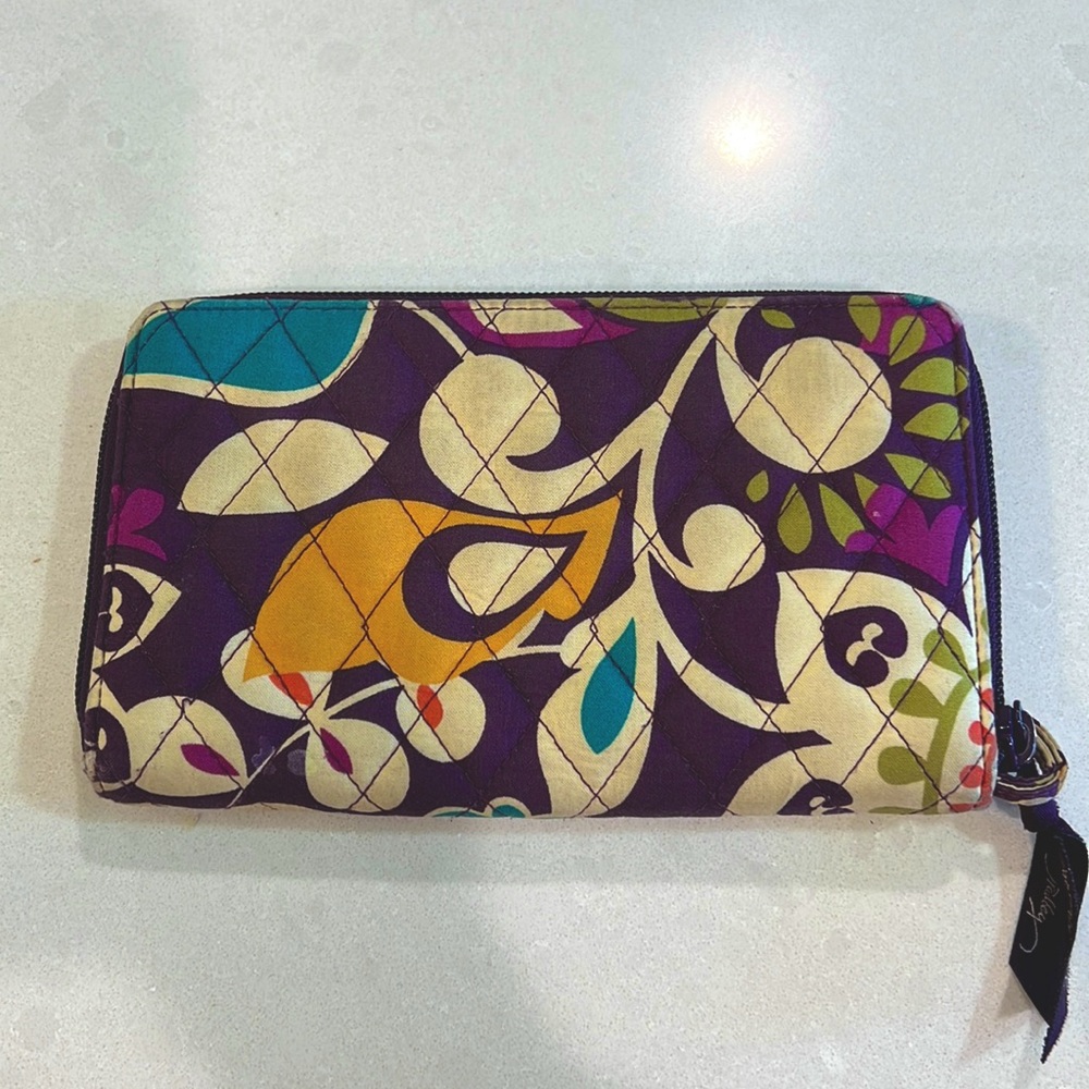 Vera Bradley Wristlet Wallet Plum Crazy